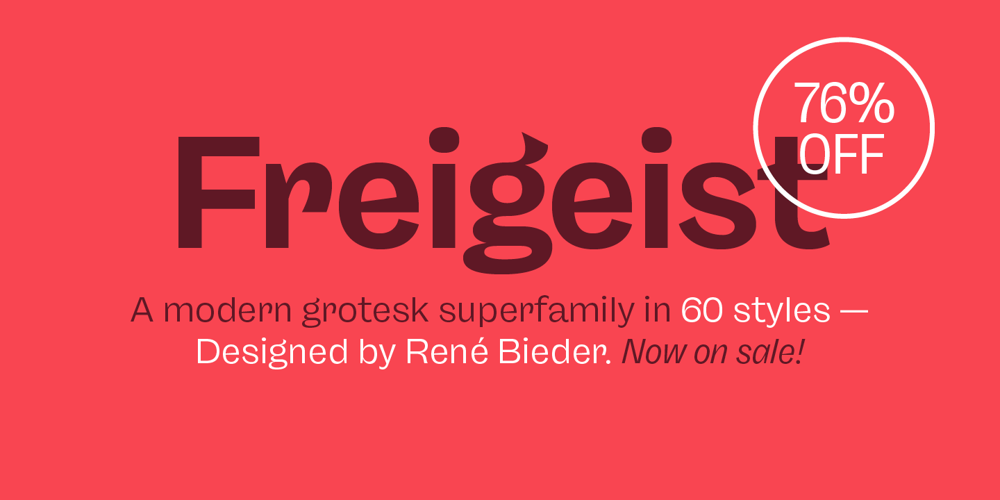 Schriftart Freigeist Con